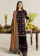 Maya By Nureh Luxury Embroidered Velvet 3 Piece Unstitched Suit NU26MV D-NW-134
