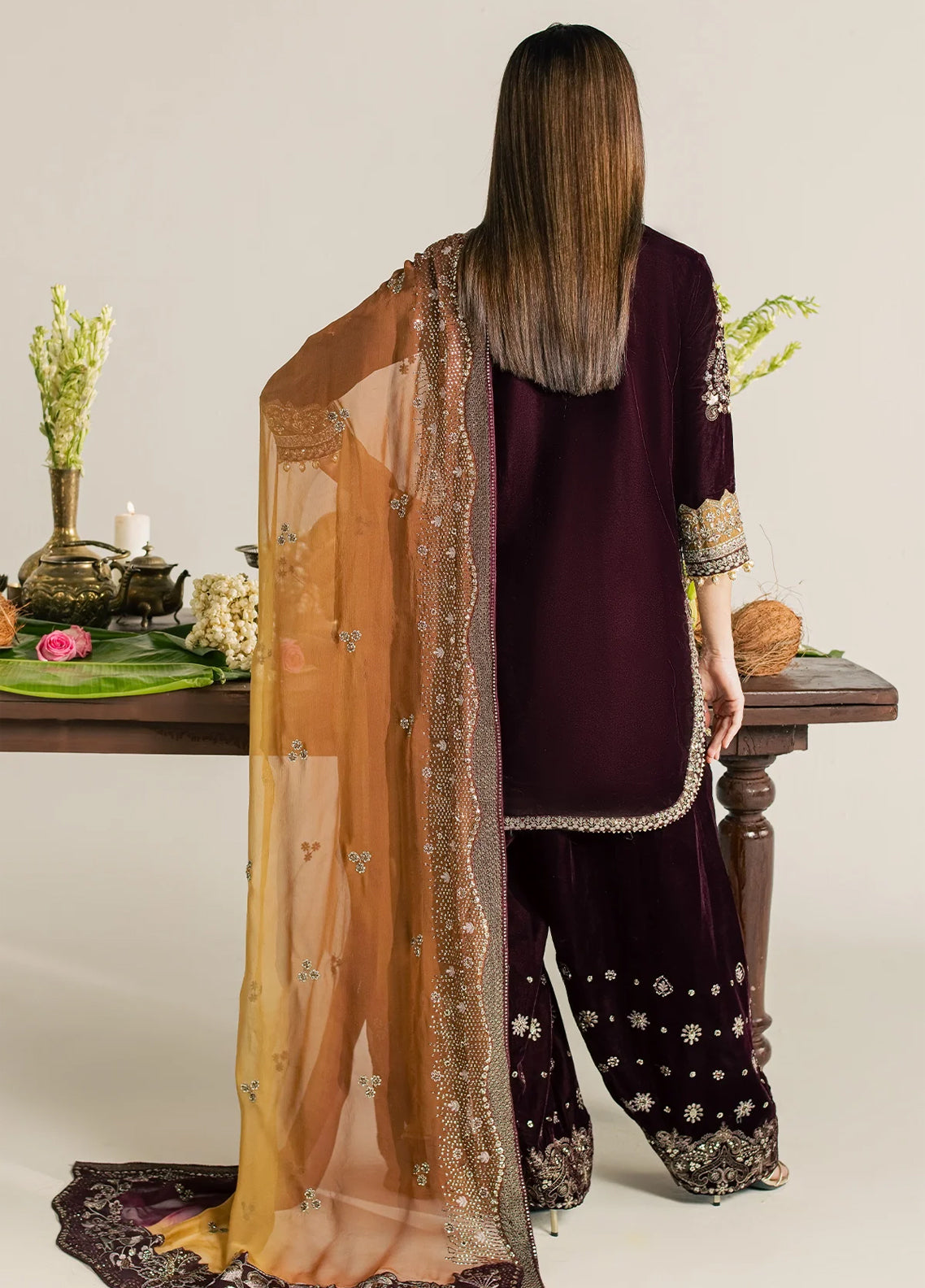 Maya By Nureh Luxury Embroidered Velvet 3 Piece Unstitched Suit NU26MV D-NW-134 Maya By Nureh Luxury Embroidered Velvet 3 Piece Unstitched Suit NU26MV D-NW-134