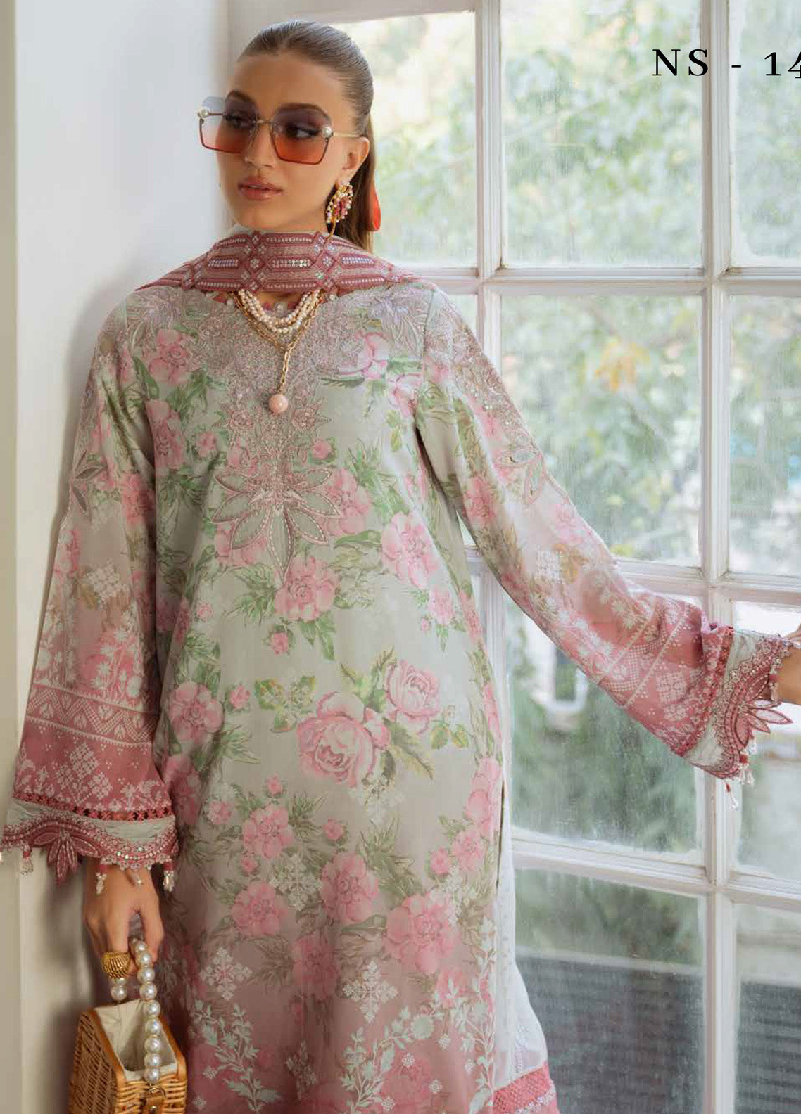 Maya by Nureh Embroidered Swiss Lawn Suits Unstitched 3 Piece - NU25MSL NS-147 Maya by Nureh Embroidered Swiss Lawn Suits Unstitched 3 Piece - NU25MSL NS-147