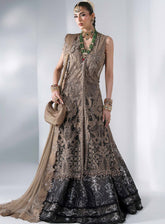Mbroidered By Maria B Embroidered Chiffon 3 Piece Unstitched Suit MB26MWF D-BD-3102 ANTIQUE BRONZE