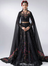 Mbroidered By Maria B Embroidered Organza 3 Piece Unstitched Suit MB26MWF D-BD-3101 OBSIDIAN GARDEN
