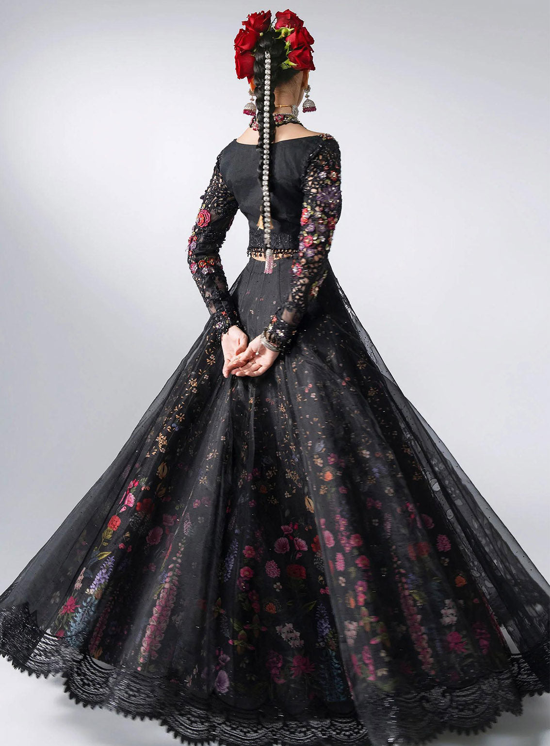 Mbroidered By Maria B Embroidered Organza 3 Piece Unstitched Suit MB26MWF D-BD-3101 OBSIDIAN GARDEN Mbroidered By Maria B Embroidered Organza 3 Piece Unstitched Suit MB26MWF D-BD-3101 OBSIDIAN GARDEN