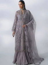 Mbroidered By Maria B Embroidered Organza 3 Piece Unstitched Suit MB26MWF D-BD-3105 DUSTY LILAC