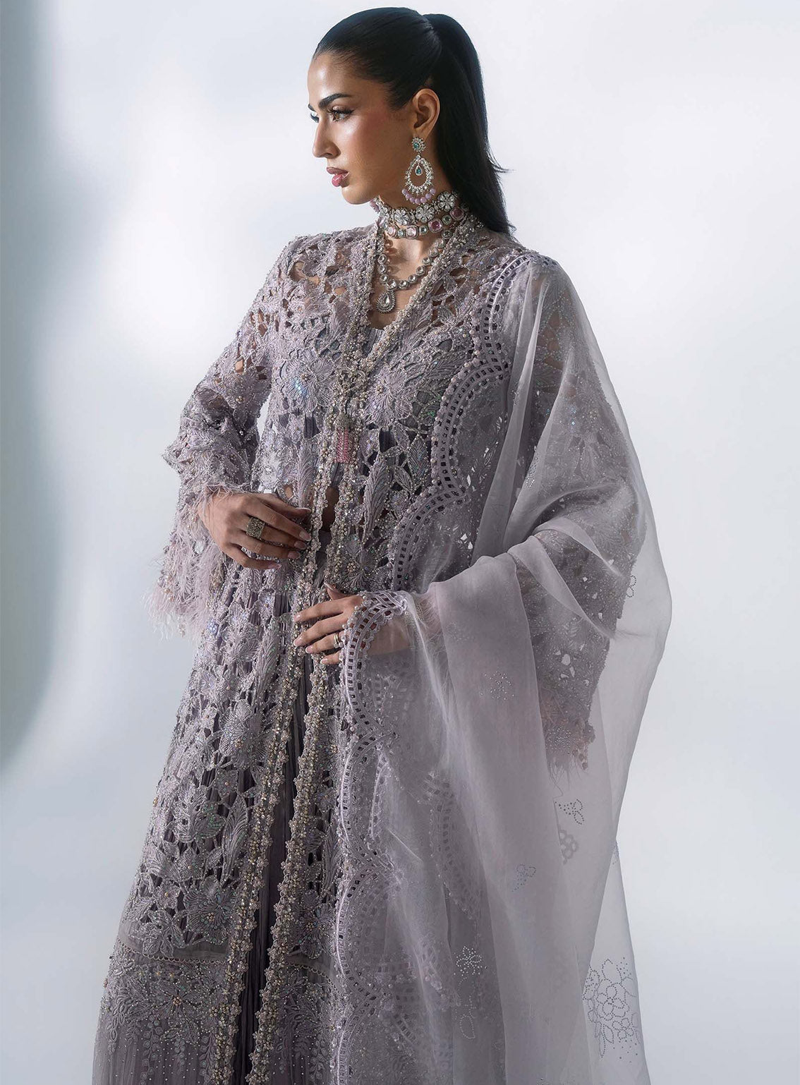 Mbroidered By Maria B Embroidered Organza 3 Piece Unstitched Suit MB26MWF D-BD-3105 DUSTY LILAC Mbroidered By Maria B Embroidered Organza 3 Piece Unstitched Suit MB26MWF D-BD-3105 DUSTY LILAC