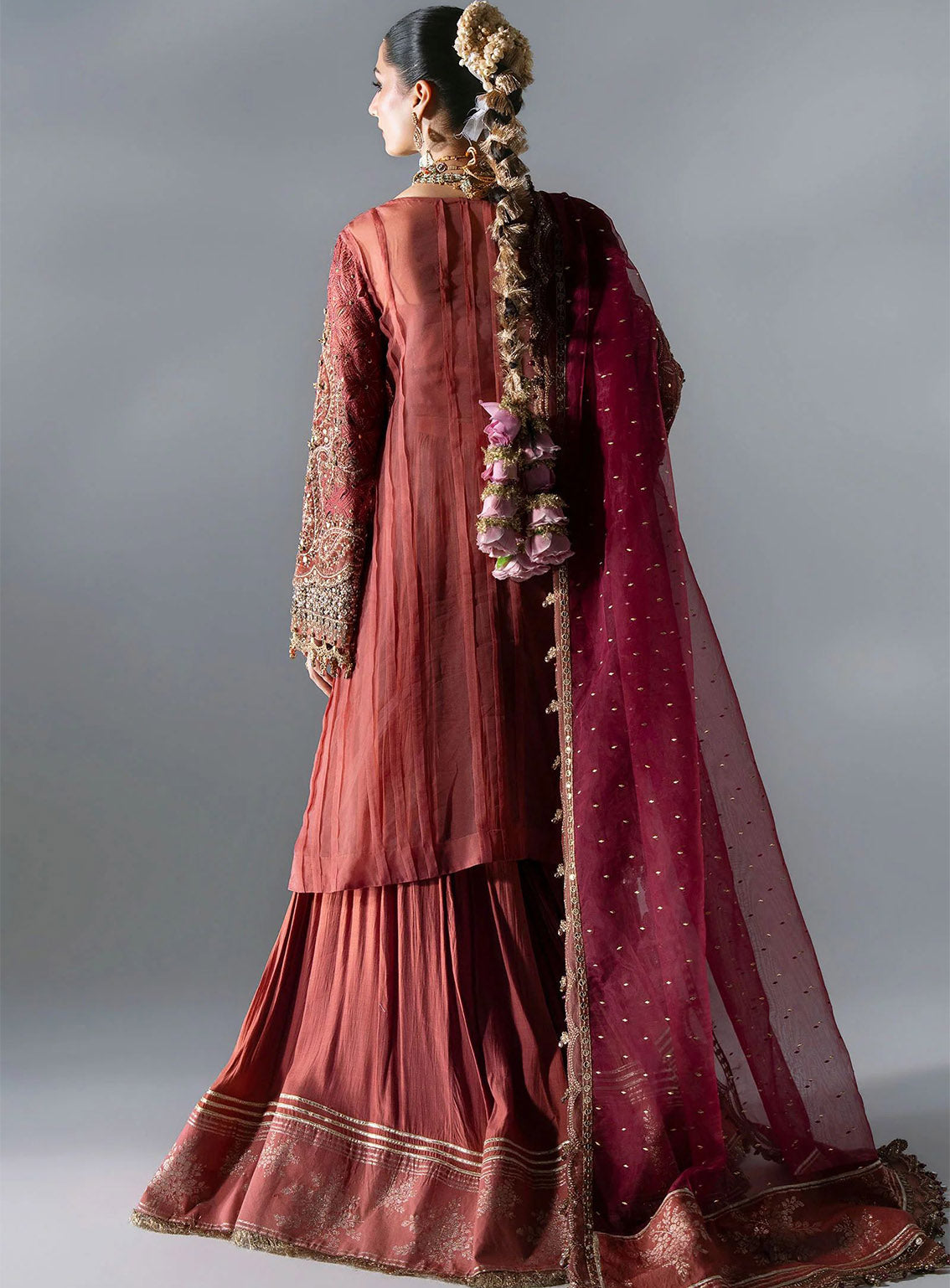 Mbroidered By Maria B Embroidered Organza 3 Piece Unstitched Suit MB26MWF D-BD-3108 DEEP SALMON PINK Mbroidered By Maria B Embroidered Organza 3 Piece Unstitched Suit MB26MWF D-BD-3108 DEEP SALMON PINK