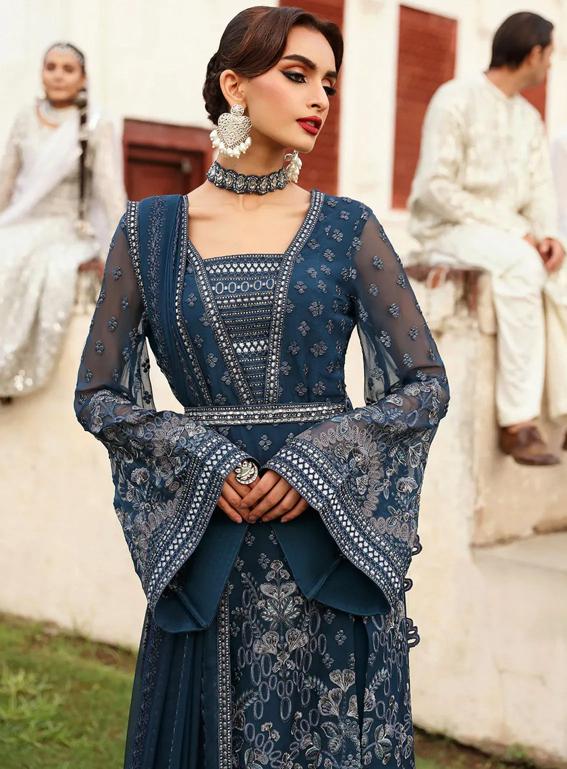 Mehak By Flossie Embroidered Chiffon Suits Unstitched 3 Piece - FS24ME FE-802 Mehak By Flossie Embroidered Chiffon Suits Unstitched 3 Piece - FS24ME FE-802