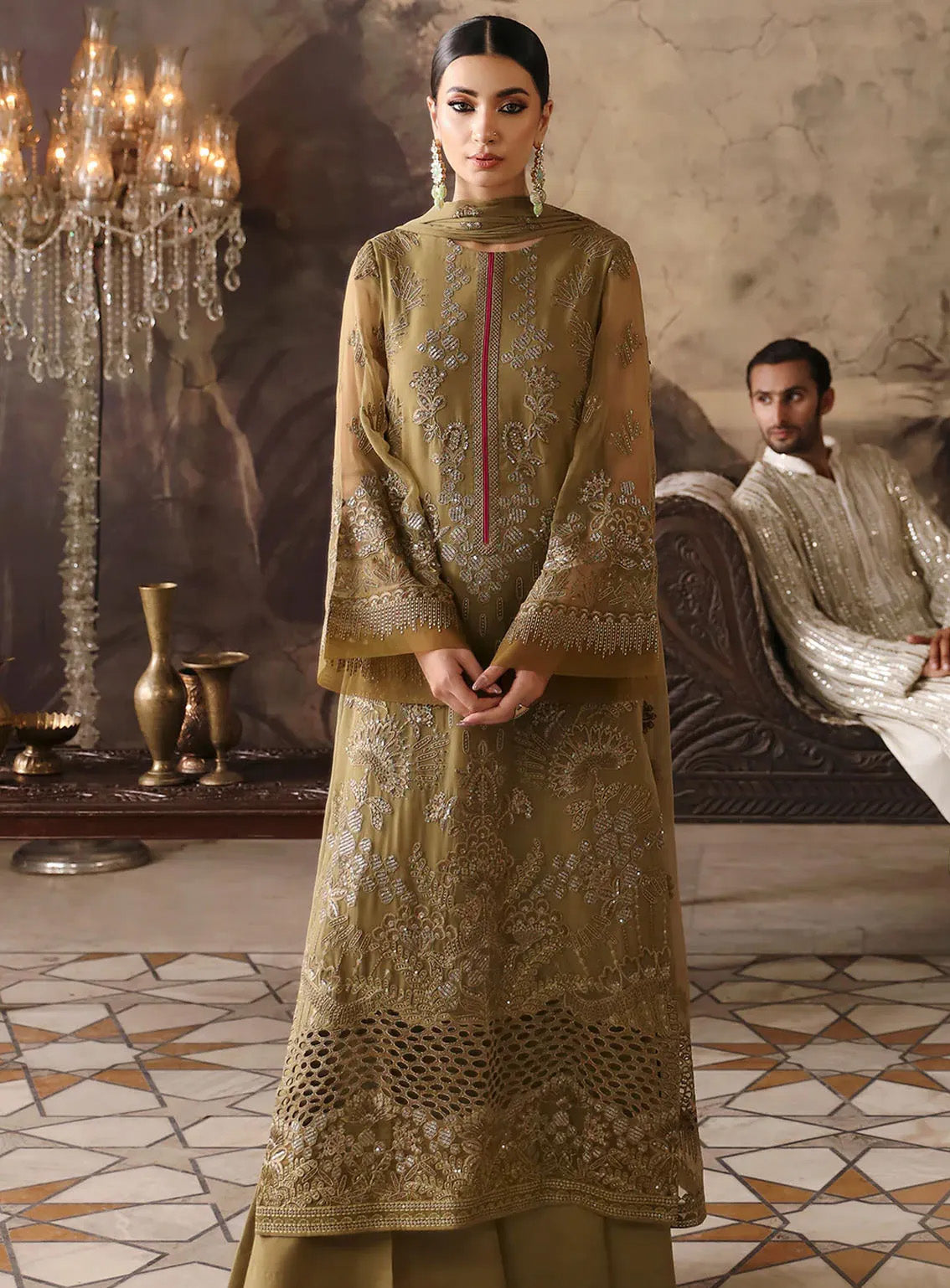 Mehak By Flossie Embroidered Chiffon Suits Unstitched 3 Piece - FS24ME FE-804 Mehak By Flossie Embroidered Chiffon Suits Unstitched 3 Piece - FS24ME FE-804