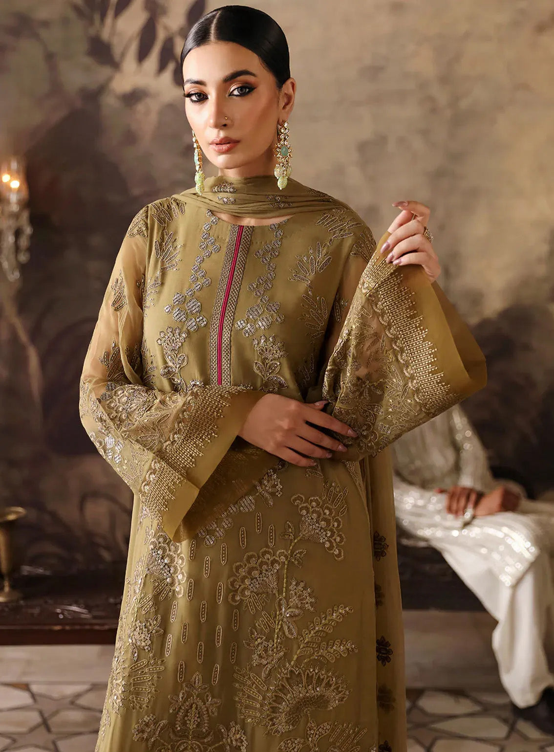 Mehak By Flossie Embroidered Chiffon Suits Unstitched 3 Piece - FS24ME FE-804 Mehak By Flossie Embroidered Chiffon Suits Unstitched 3 Piece - FS24ME FE-804