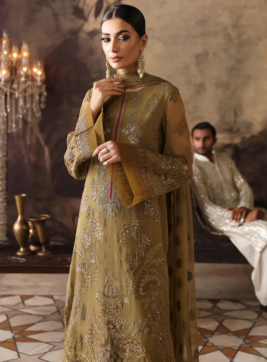 Mehak By Flossie Embroidered Chiffon Suits Unstitched 3 Piece - FS24ME FE-804 Mehak By Flossie Embroidered Chiffon Suits Unstitched 3 Piece - FS24ME FE-804