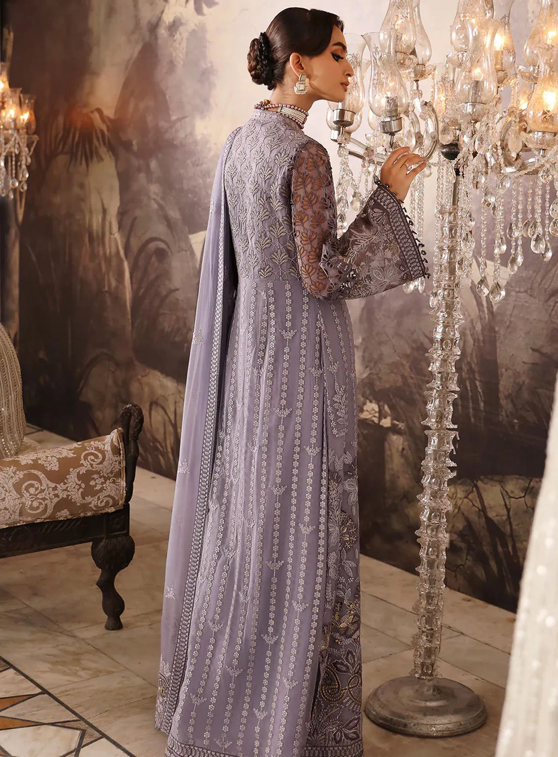 Mehak By Flossie Embroidered Chiffon Suits Unstitched 3 Piece - FS24ME FE-805 Mehak By Flossie Embroidered Chiffon Suits Unstitched 3 Piece - FS24ME FE-805