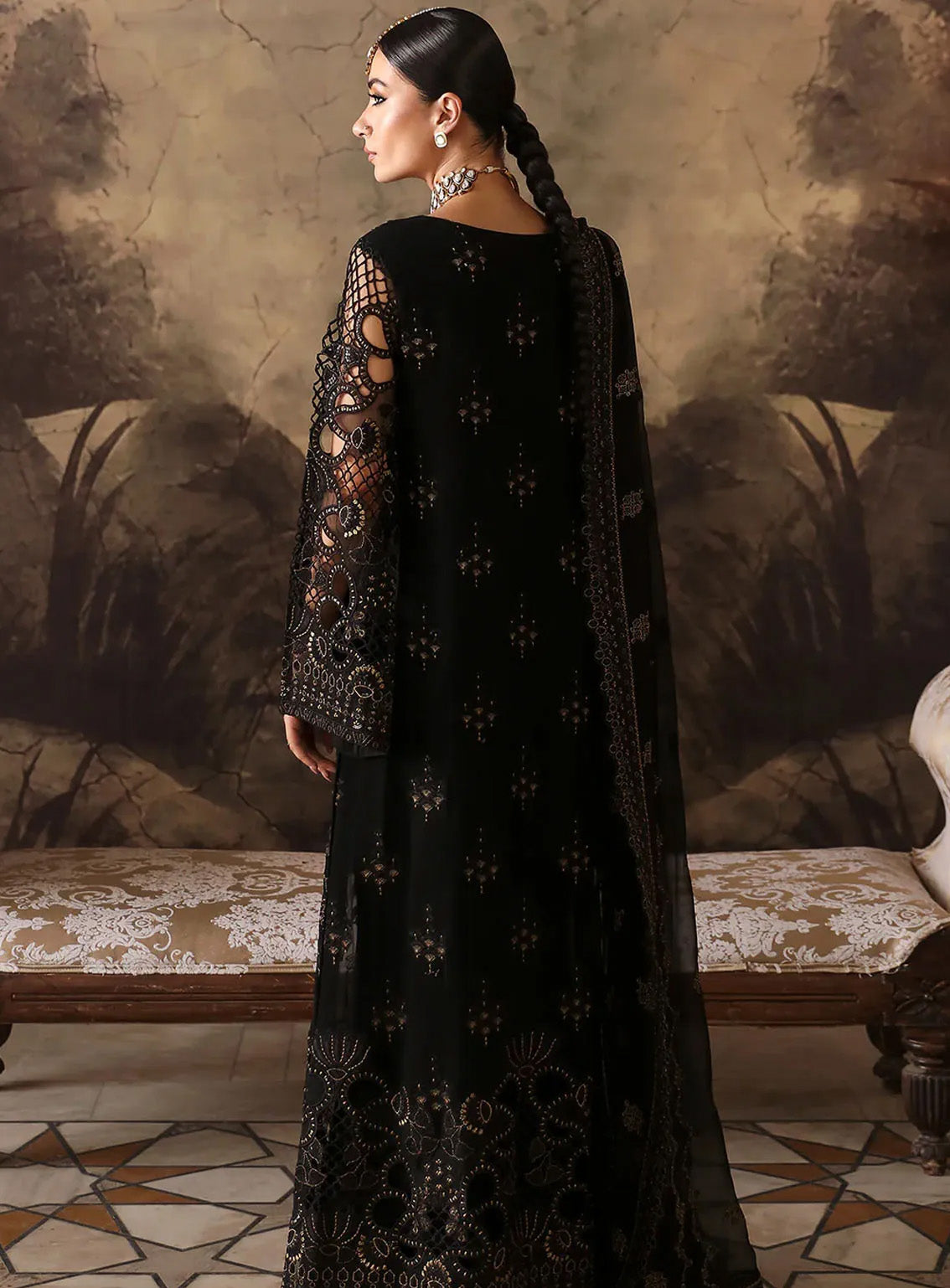 Mehak By Flossie Embroidered Chiffon Suits Unstitched 3 Piece - FS24ME FE-806 Mehak By Flossie Embroidered Chiffon Suits Unstitched 3 Piece - FS24ME FE-806