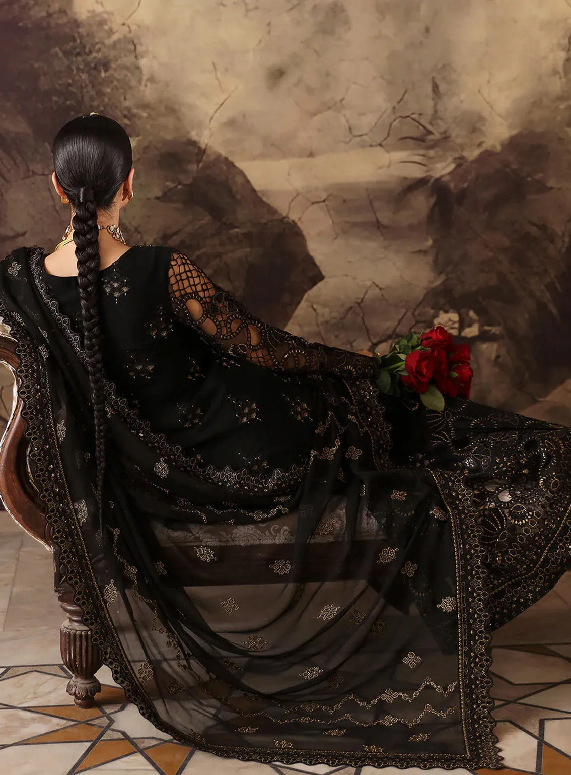 Mehak By Flossie Embroidered Chiffon Suits Unstitched 3 Piece - FS24ME FE-806 Mehak By Flossie Embroidered Chiffon Suits Unstitched 3 Piece - FS24ME FE-806