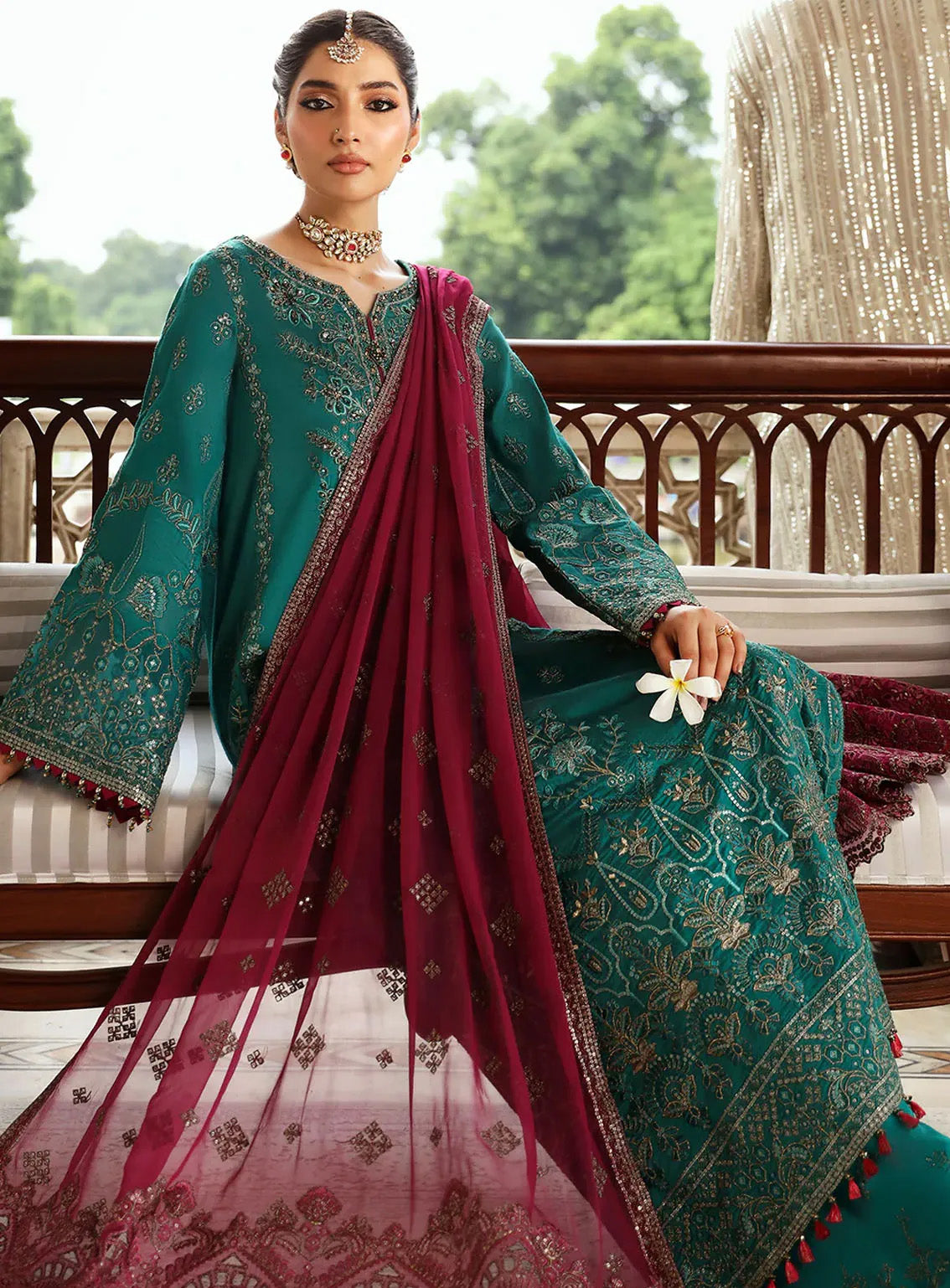 Mehak By Flossie Embroidered Chiffon Suits Unstitched 3 Piece - FS24ME FE-810 Mehak By Flossie Embroidered Chiffon Suits Unstitched 3 Piece - FS24ME FE-810