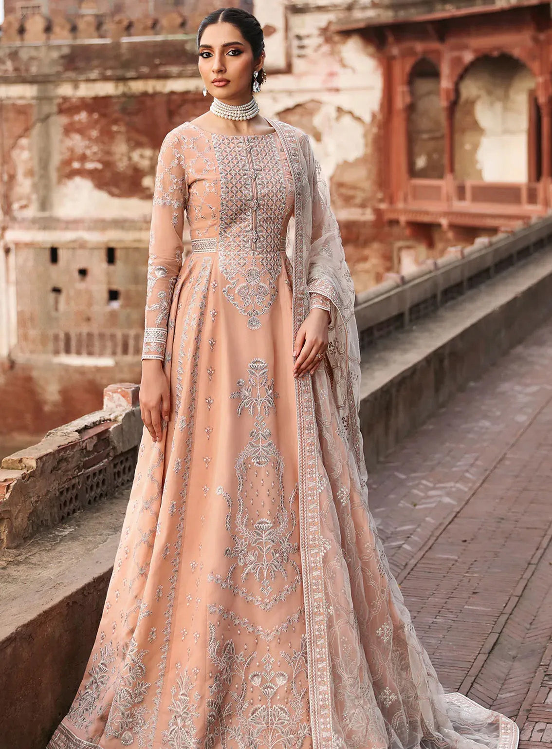 Mehak By Flossie Embroidered Organza Suits Unstitched 3 Piece - FS24ME FE-809 Mehak By Flossie Embroidered Organza Suits Unstitched 3 Piece - FS24ME FE-809