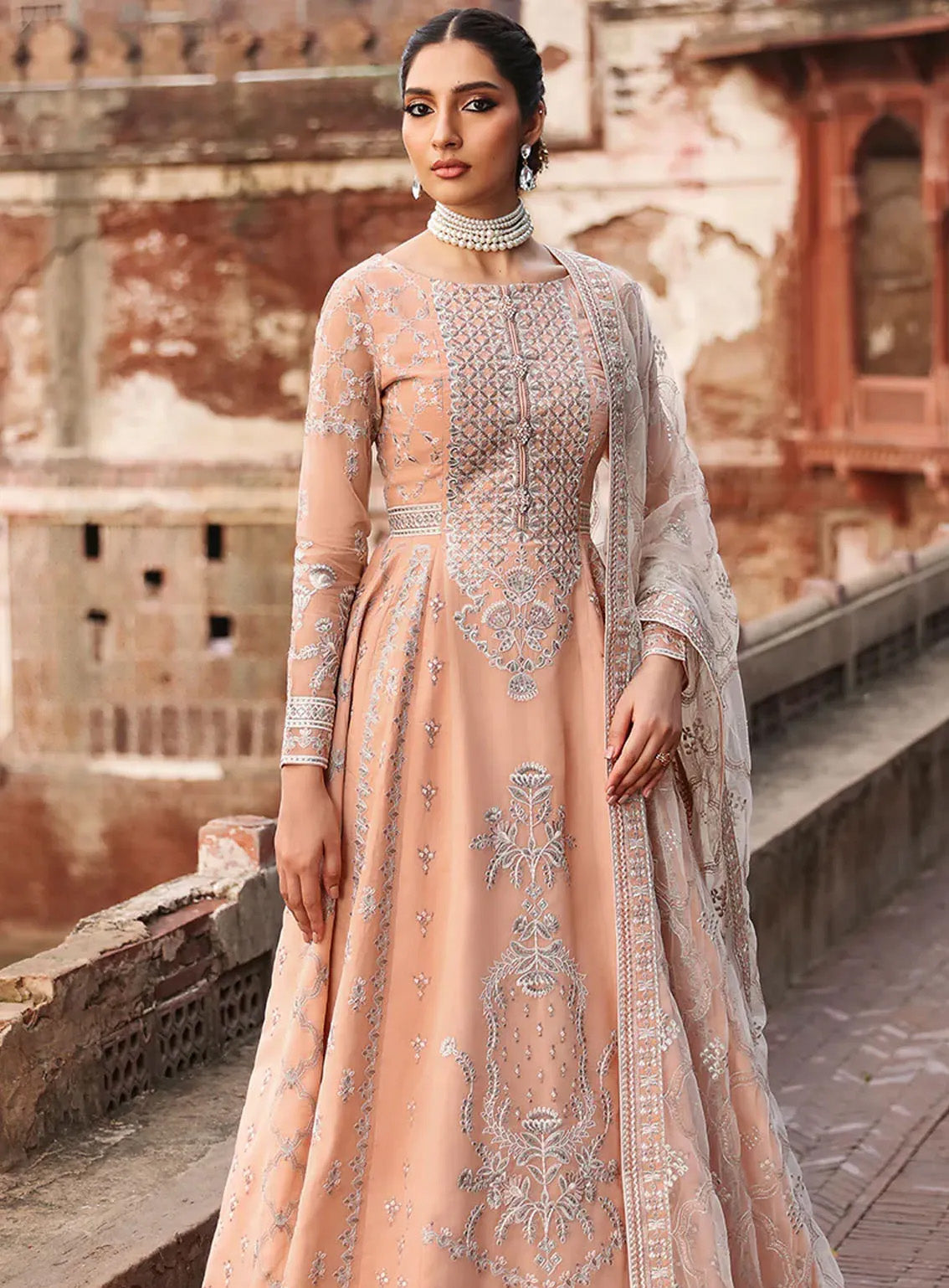 Mehak By Flossie Embroidered Organza Suits Unstitched 3 Piece - FS24ME FE-809 Mehak By Flossie Embroidered Organza Suits Unstitched 3 Piece - FS24ME FE-809