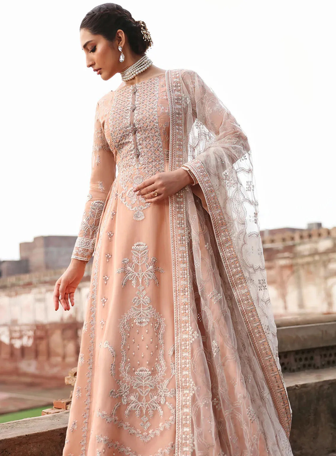 Mehak By Flossie Embroidered Organza Suits Unstitched 3 Piece - FS24ME FE-809 Mehak By Flossie Embroidered Organza Suits Unstitched 3 Piece - FS24ME FE-809