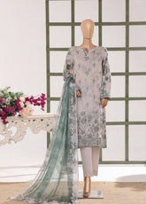 Mehak By HZ Textile Embroidered Slub Lawn 3 Piece Unstitched Suit HZ26MESLV2 D-3144