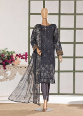 Mehak By HZ Textile Embroidered Slub Lawn 3 Piece Unstitched Suit HZ26MESLV2 D-3145