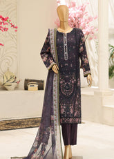 Mehak By HZ Textile Embroidered Slub Lawn 3 Piece Unstitched Suit HZ26MESLV3 D-3147