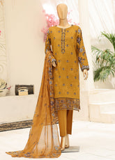 Mehak By HZ Textile Embroidered Slub Lawn 3 Piece Unstitched Suit HZ26MESLV3 D-3149