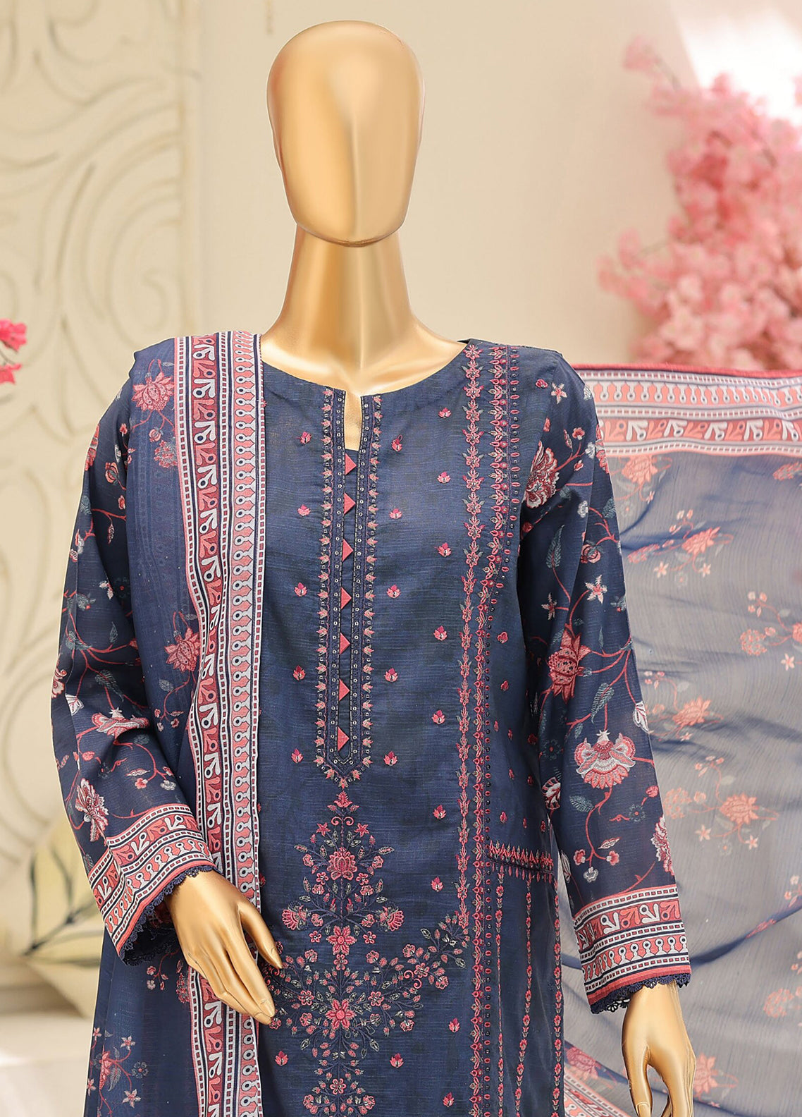 Mehak By HZ Textile Embroidered Slub Lawn 3 Piece Unstitched Suit HZ26MESLV3 D-3152 Mehak By HZ Textile Embroidered Slub Lawn 3 Piece Unstitched Suit HZ26MESLV3 D-3152