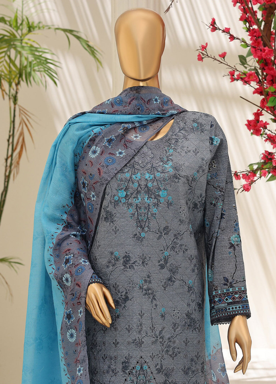 Mehak By HZ Textile Embroidered Slub Lawn 3 Piece Unstitched Suit HZ26MESLV3 D-3164 Mehak By HZ Textile Embroidered Slub Lawn 3 Piece Unstitched Suit HZ26MESLV3 D-3164