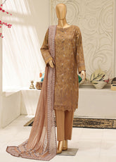 Mehak By HZ Textile Embroidered Slub Lawn 3 Piece Unstitched Suit HZ26MESLV3 D-3165