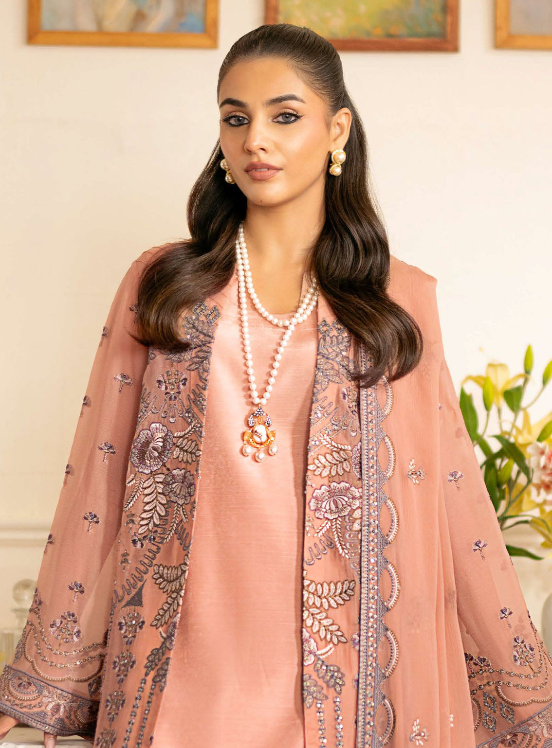 Meharbano By Kuch Khas Embroidered Chiffon 3 Piece Unstitched Suit FL24MV16 K-1610 ALMA Meharbano By Kuch Khas Embroidered Chiffon 3 Piece Unstitched Suit FL24MV16 K-1610 ALMA