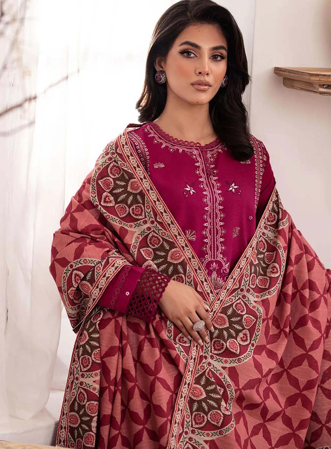 Meraki By Roheenaz Embroidered Khaddar Suits Unstitched 3 Piece - RNZ24MK 05A YANA Meraki By Roheenaz Embroidered Khaddar Suits Unstitched 3 Piece - RNZ24MK 05A YANA