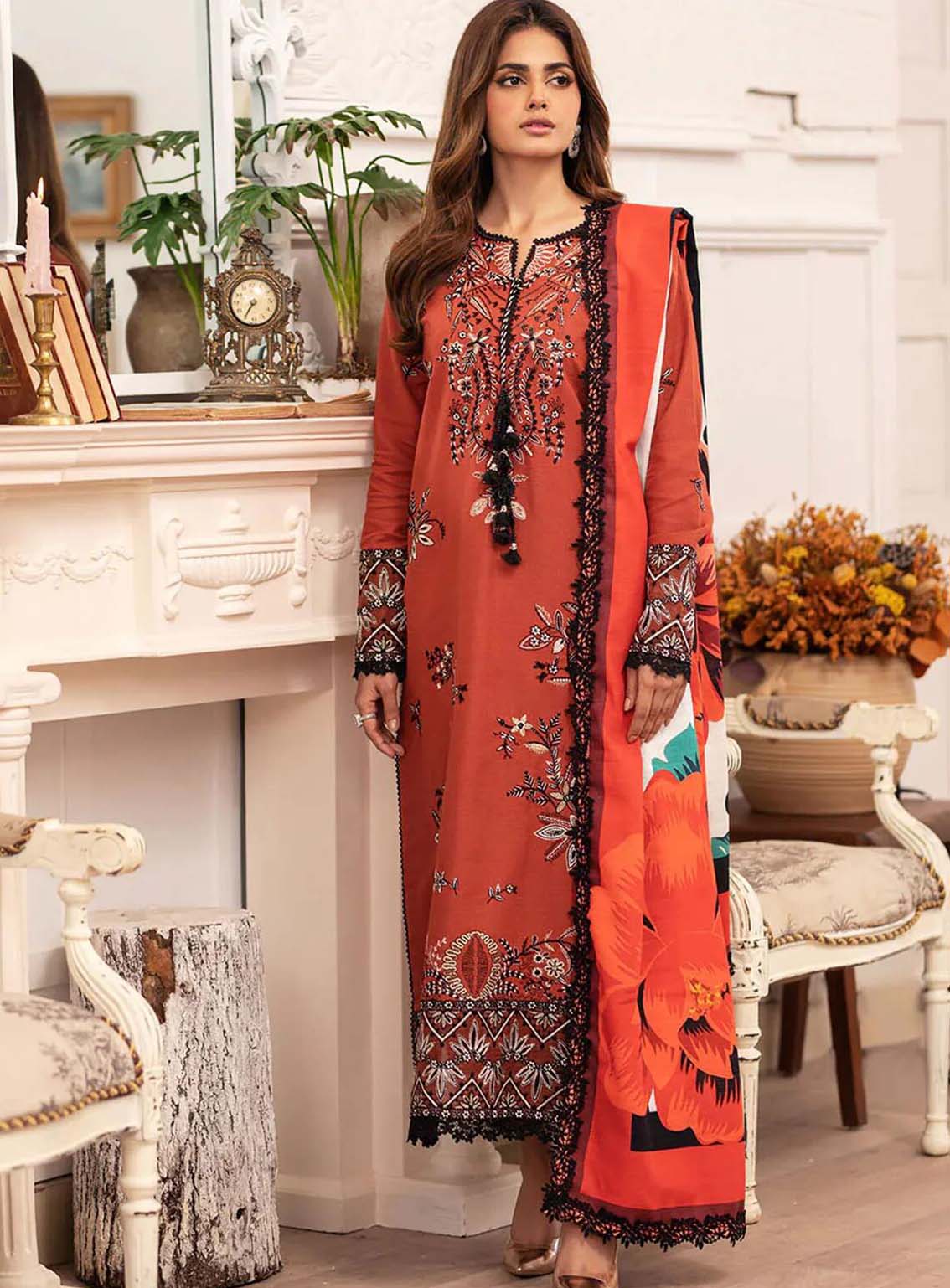 Meraki By Roheenaz Embroidered Khaddar Suits Unstitched 3 Piece - RNZ24MK 06B ALICIA Meraki By Roheenaz Embroidered Khaddar Suits Unstitched 3 Piece - RNZ24MK 06B ALICIA
