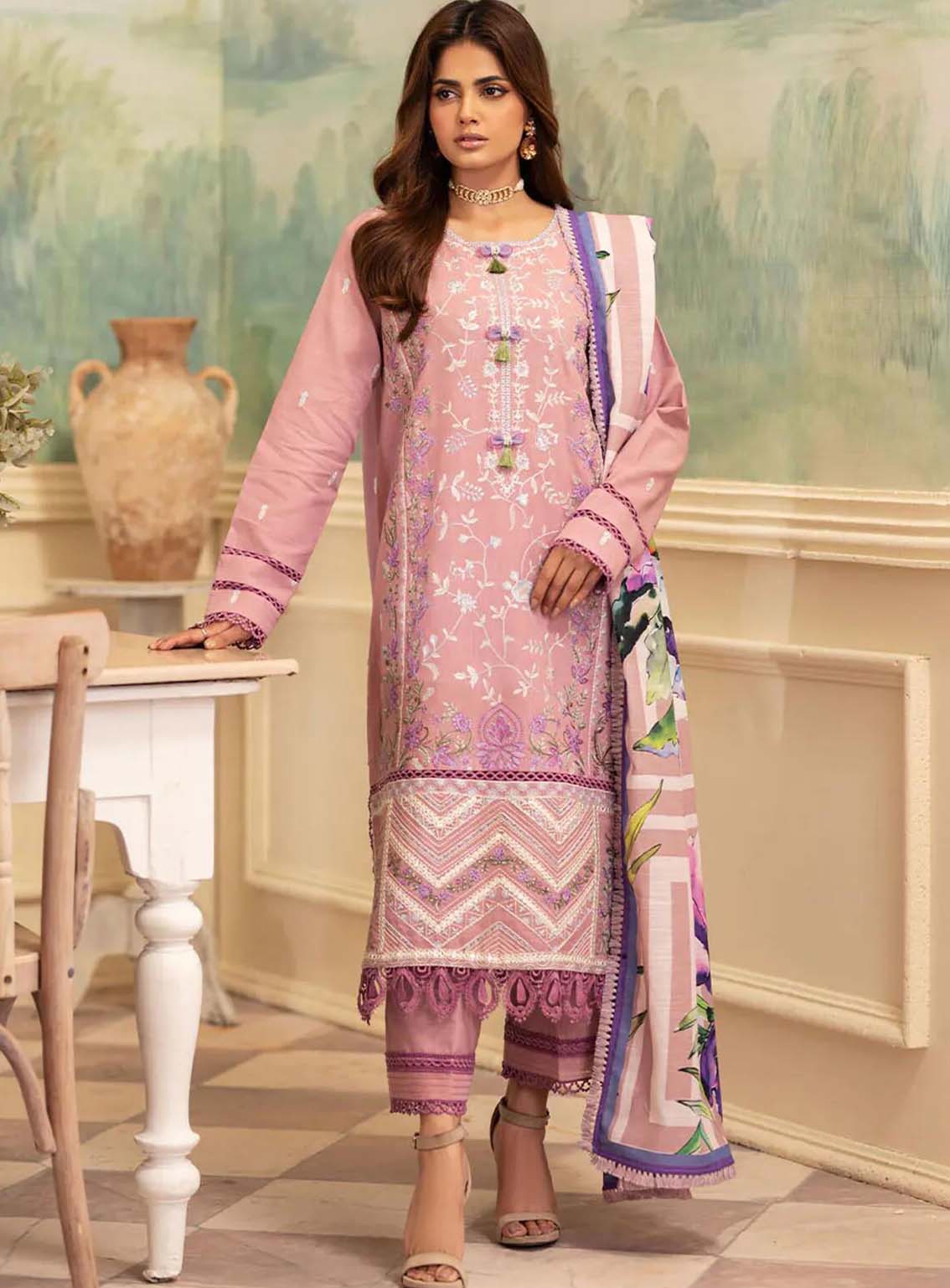 Meraki By Roheenaz Embroidered Khaddar Suits Unstitched 3 Piece - RNZ24MK 07A GISELLE Meraki By Roheenaz Embroidered Khaddar Suits Unstitched 3 Piece - RNZ24MK 07A GISELLE