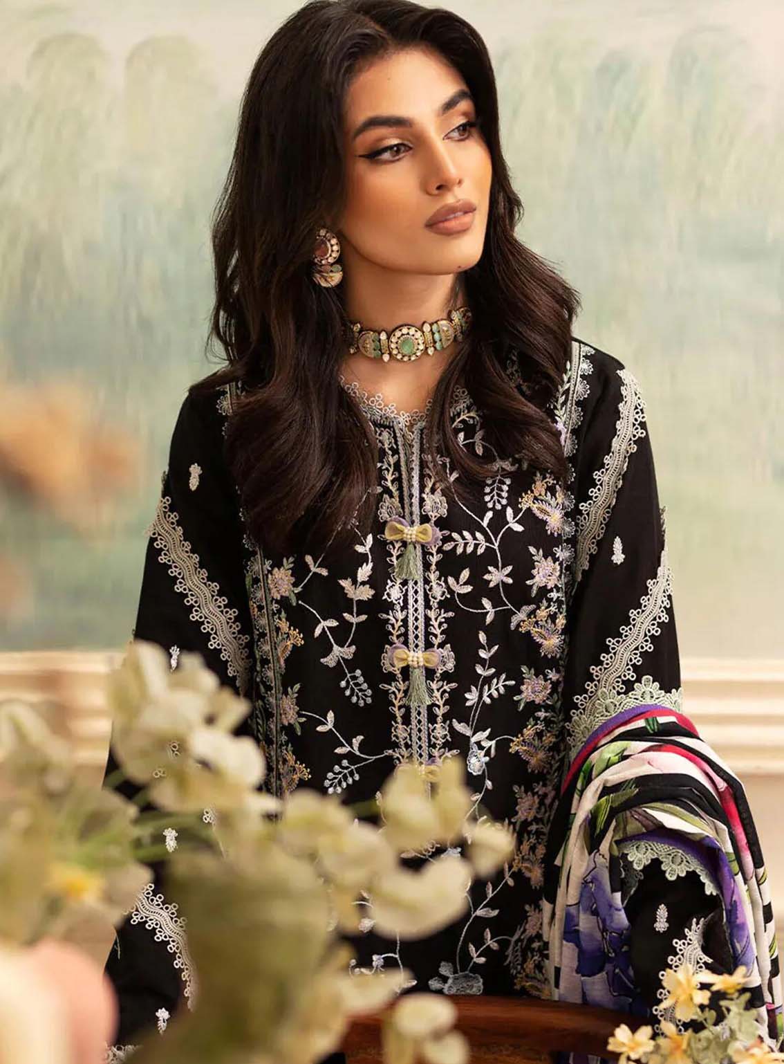 Meraki By Roheenaz Embroidered Khaddar Suits Unstitched 3 Piece - RNZ24MK 07B ROWAN Meraki By Roheenaz Embroidered Khaddar Suits Unstitched 3 Piece - RNZ24MK 07B ROWAN
