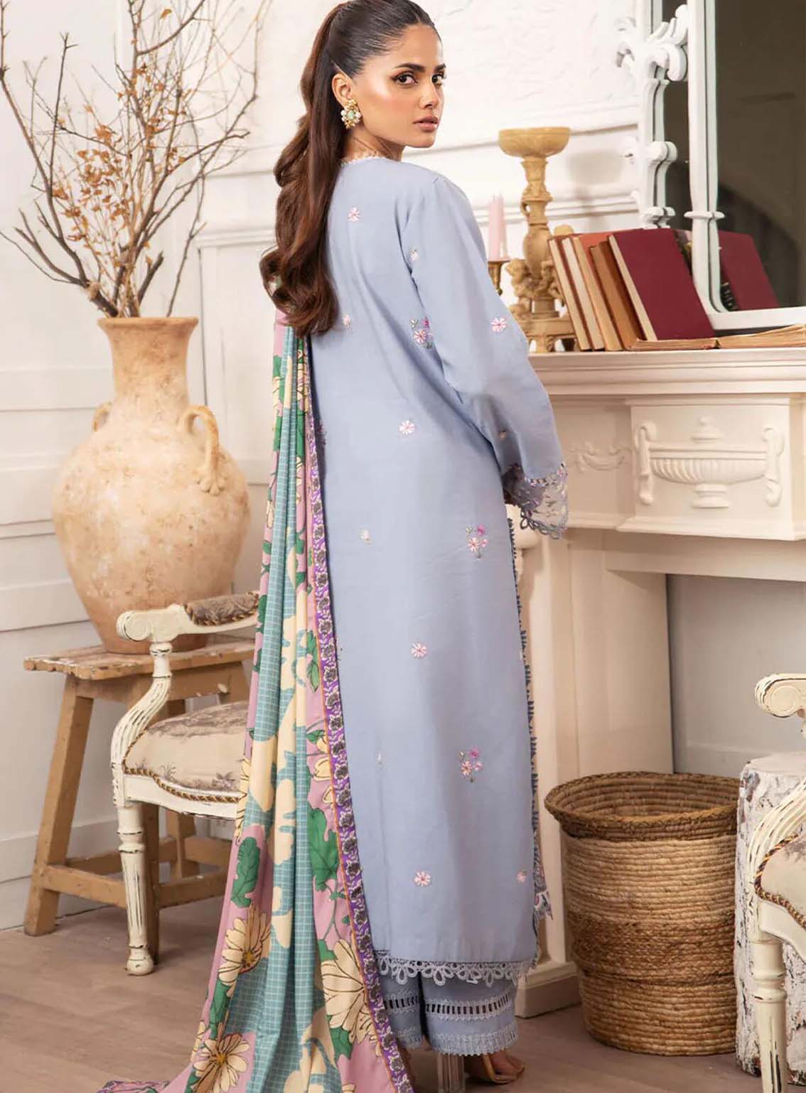 Meraki By Roheenaz Embroidered Linen Suits Unstitched 3 Piece - RNZ24MK 02B RAYA Meraki By Roheenaz Embroidered Linen Suits Unstitched 3 Piece - RNZ24MK 02B RAYA