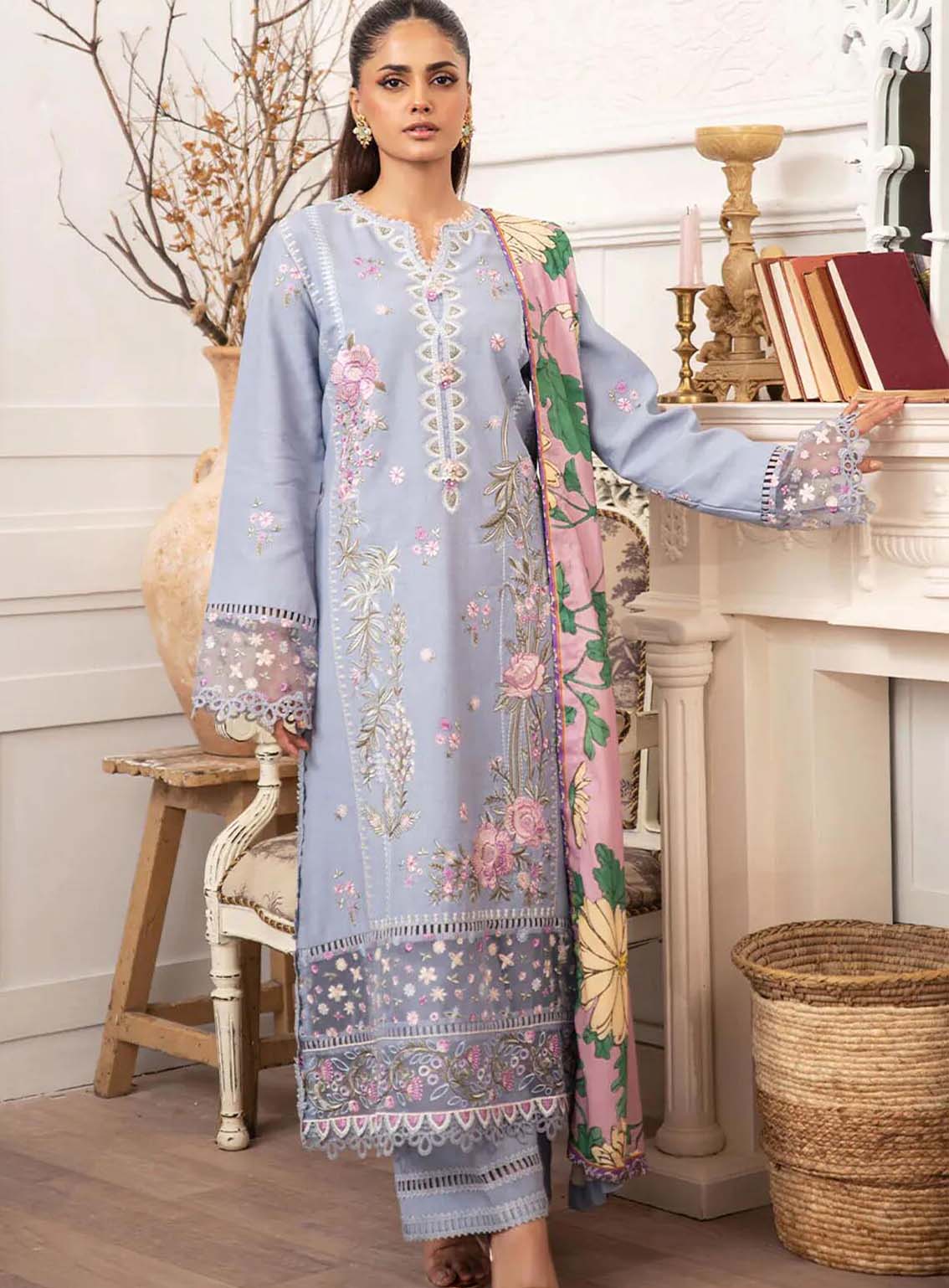 Meraki By Roheenaz Embroidered Linen Suits Unstitched 3 Piece - RNZ24MK 02B RAYA Meraki By Roheenaz Embroidered Linen Suits Unstitched 3 Piece - RNZ24MK 02B RAYA