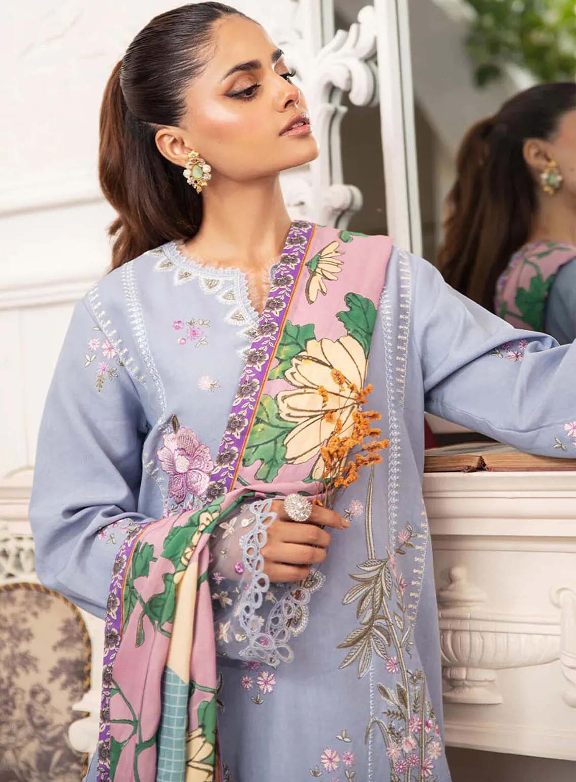 Meraki By Roheenaz Embroidered Linen Suits Unstitched 3 Piece - RNZ24MK 02B RAYA Meraki By Roheenaz Embroidered Linen Suits Unstitched 3 Piece - RNZ24MK 02B RAYA