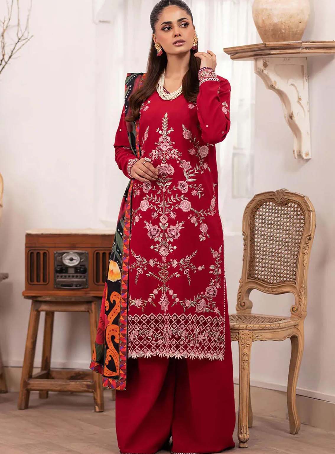 Meraki By Roheenaz Embroidered Linen Suits Unstitched 3 Piece - RNZ24MK 03A ELARA Meraki By Roheenaz Embroidered Linen Suits Unstitched 3 Piece - RNZ24MK 03A ELARA