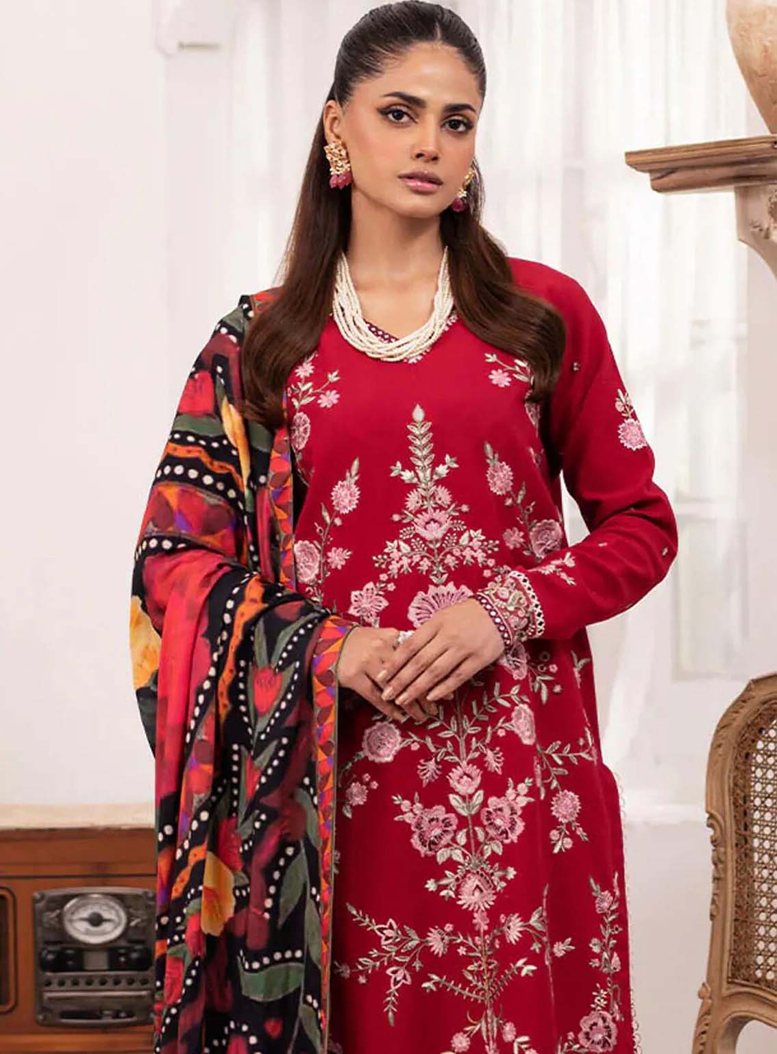 Meraki By Roheenaz Embroidered Linen Suits Unstitched 3 Piece - RNZ24MK 03A ELARA Meraki By Roheenaz Embroidered Linen Suits Unstitched 3 Piece - RNZ24MK 03A ELARA