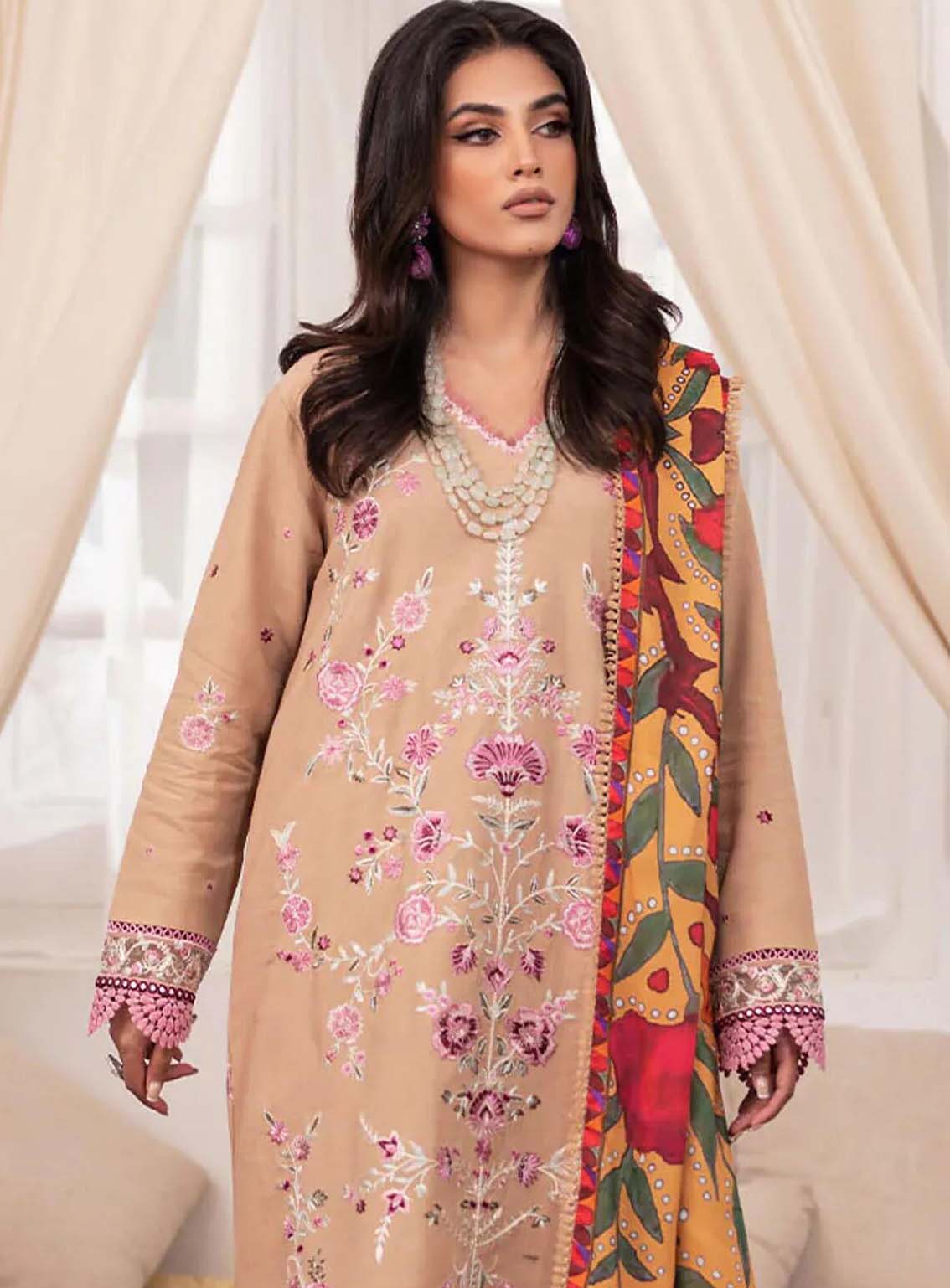 Meraki By Roheenaz Embroidered Linen Suits Unstitched 3 Piece - RNZ24MK 03B BLAIR Meraki By Roheenaz Embroidered Linen Suits Unstitched 3 Piece - RNZ24MK 03B BLAIR