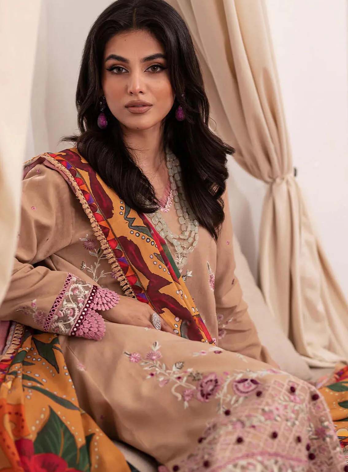 Meraki By Roheenaz Embroidered Linen Suits Unstitched 3 Piece - RNZ24MK 03B BLAIR Meraki By Roheenaz Embroidered Linen Suits Unstitched 3 Piece - RNZ24MK 03B BLAIR