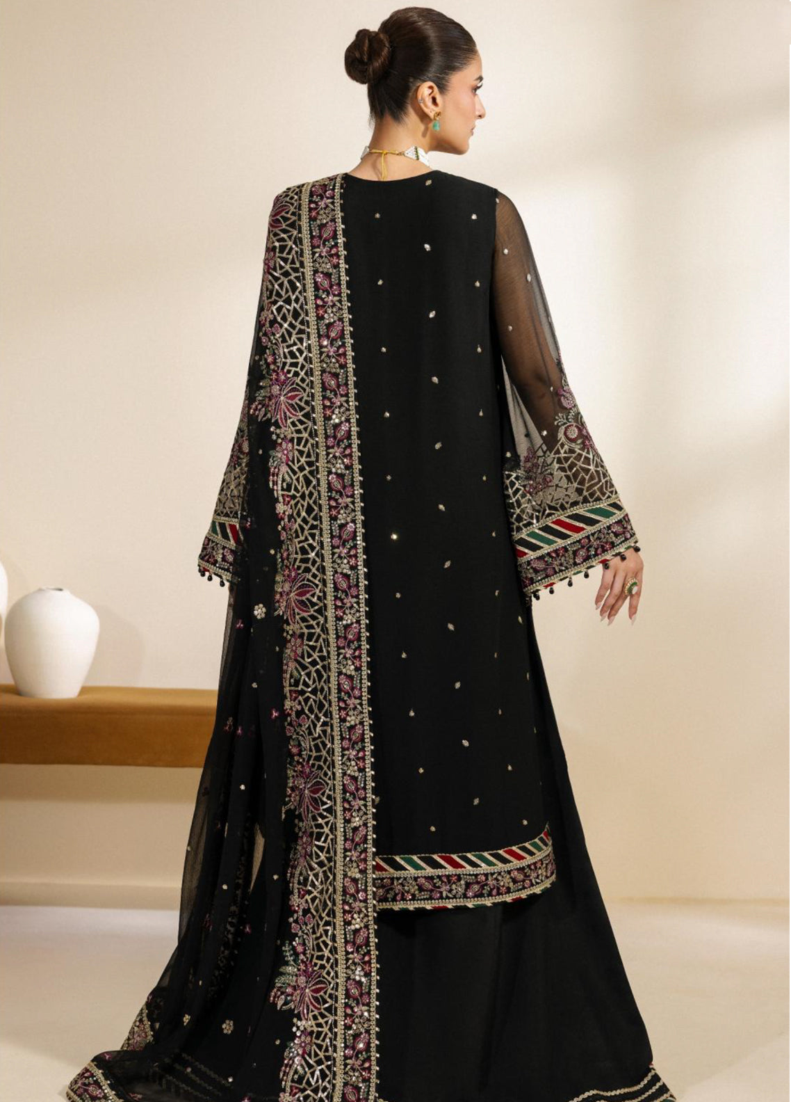 Meraki By Zarif Festive Embroidered Chiffon 3 Piece Unstitched Suit ZF26MCE D-02 MEHSKI Meraki By Zarif Festive Embroidered Chiffon 3 Piece Unstitched Suit ZF26MCE D-02 MEHSKI