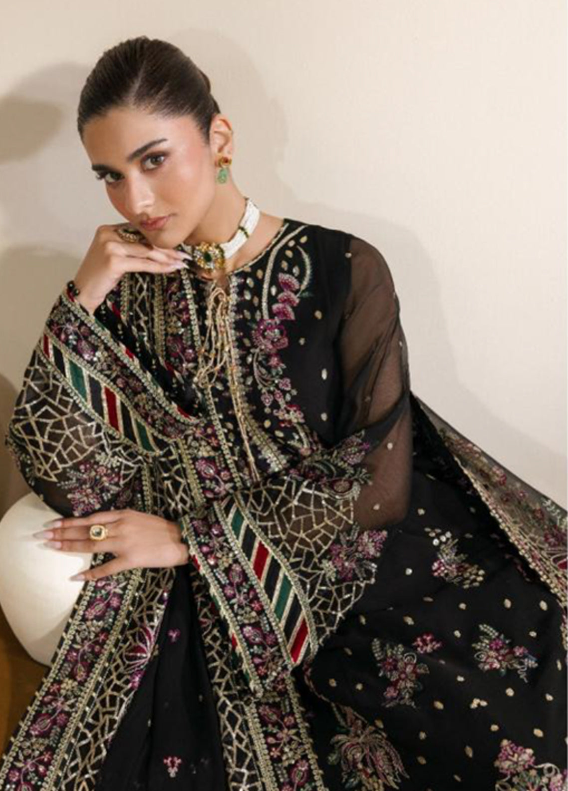 Meraki By Zarif Festive Embroidered Chiffon 3 Piece Unstitched Suit ZF26MCE D-02 MEHSKI Meraki By Zarif Festive Embroidered Chiffon 3 Piece Unstitched Suit ZF26MCE D-02 MEHSKI