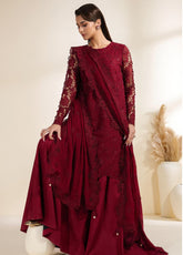 Meraki By Zarif Festive Embroidered Chiffon 3 Piece Unstitched Suit ZF26MCE D-03 ADAAB