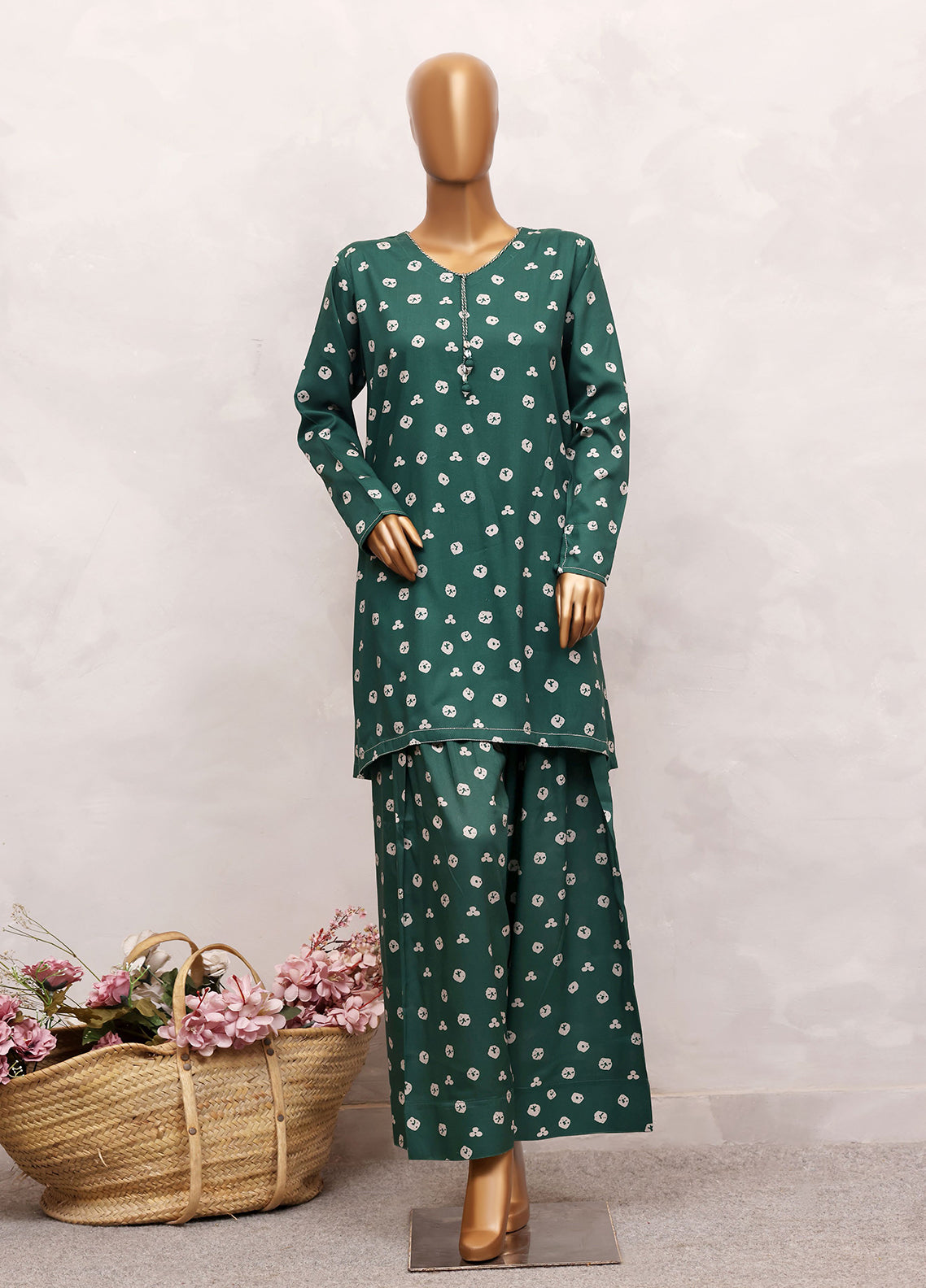 Mia By HZ Textiles Printed Linen Co-Ords 2 Piece Stitched Shirt Trouser HZ26MPL D-LAP-19 DEEP GREEN Mia By HZ Textiles Printed Linen Co-Ords 2 Piece Stitched Shirt Trouser HZ26MPL D-LAP-19 DEEP GREEN