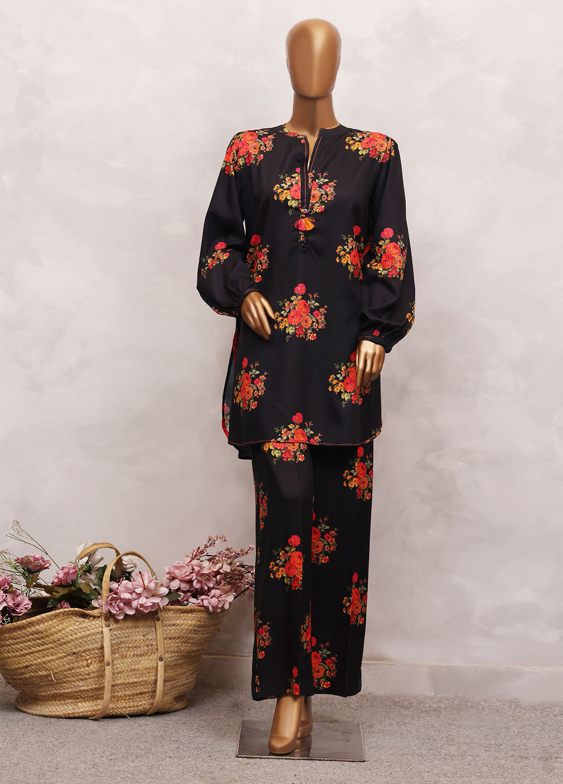 Mia By HZ Textiles Printed Linen Co-Ords 2 Piece Stitched Shirt Trouser HZ26MPL D-LAP-20 GARDEN NIGHT Mia By HZ Textiles Printed Linen Co-Ords 2 Piece Stitched Shirt Trouser HZ26MPL D-LAP-20 GARDEN NIGHT