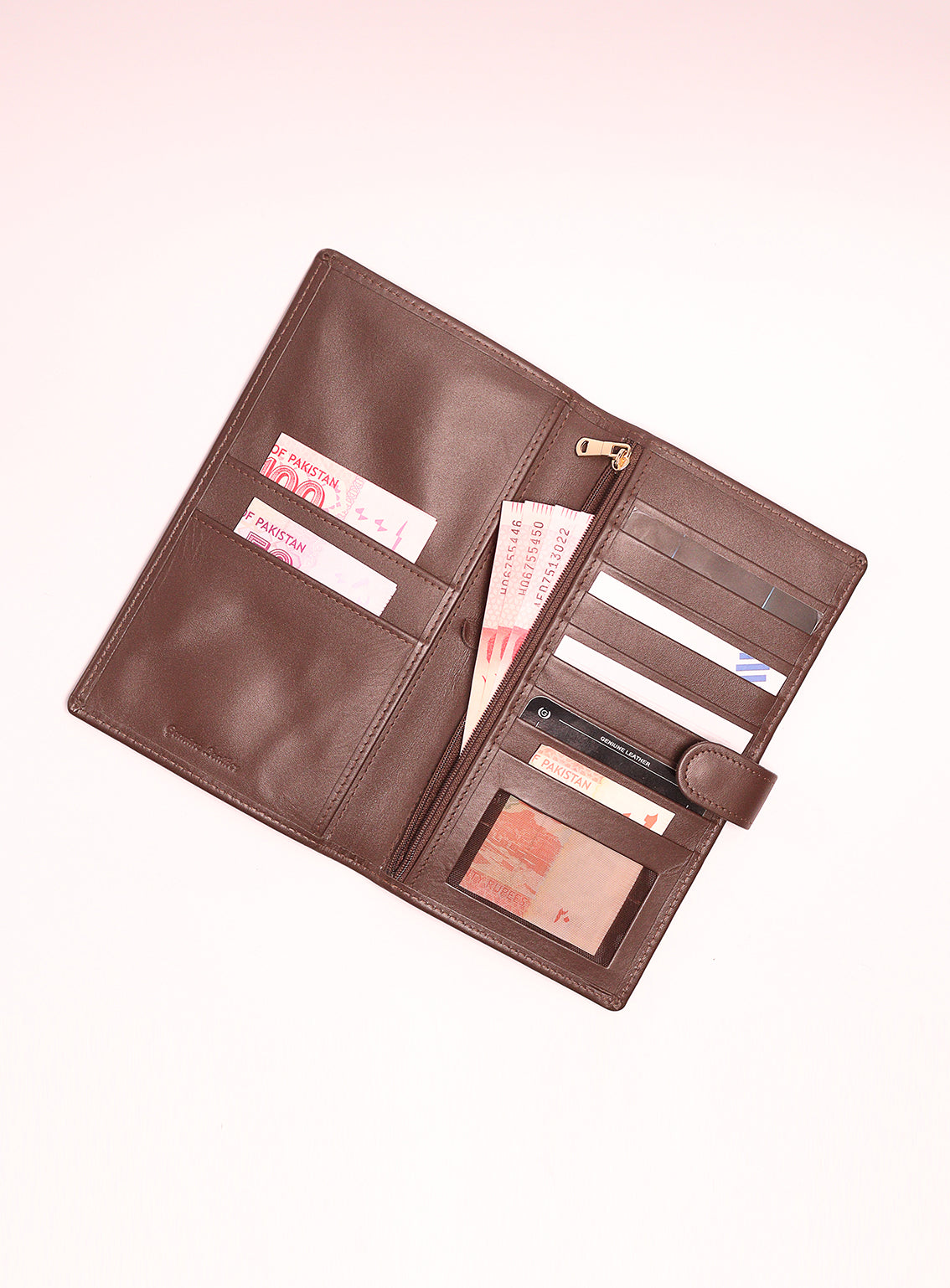 Mintosa Cow Plain Travel Clutch By Gilani Brown - GIL24TC 05 Mintosa Cow Plain Travel Clutch By Gilani Brown - GIL24TC 05