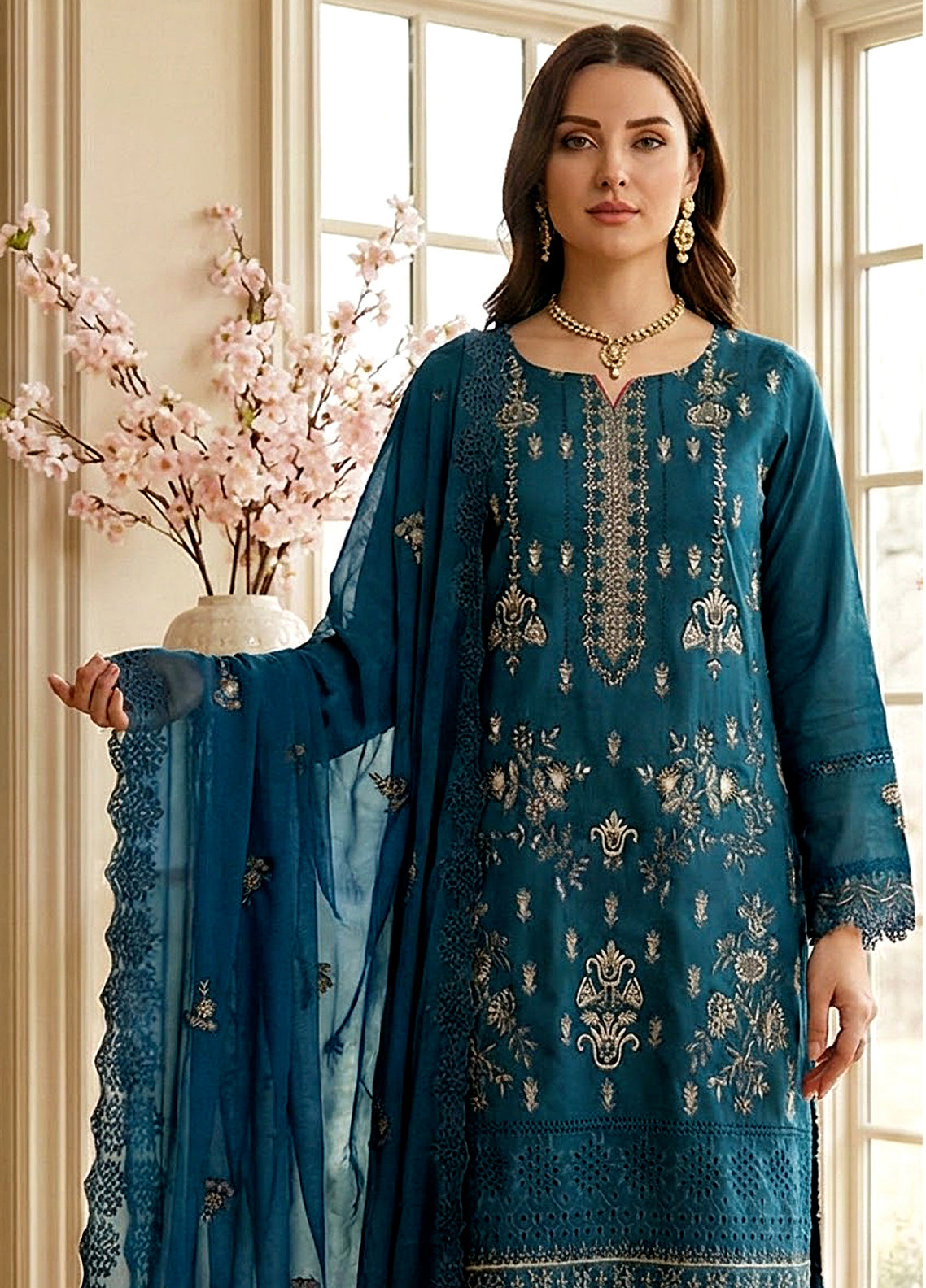 Mirab By Noorjahan Embroidered Lawn 3 Piece Unstitched Suit NJ26ME D-02 Mirab By Noorjahan Embroidered Lawn 3 Piece Unstitched Suit NJ26ME D-02
