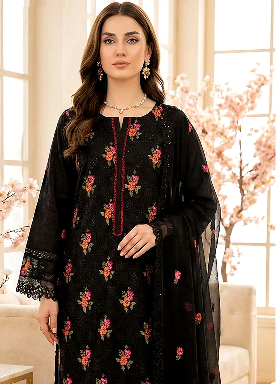 Mirab By Noorjahan Embroidered Lawn 3 Piece Unstitched Suit NJ26ME D-03 Mirab By Noorjahan Embroidered Lawn 3 Piece Unstitched Suit NJ26ME D-03