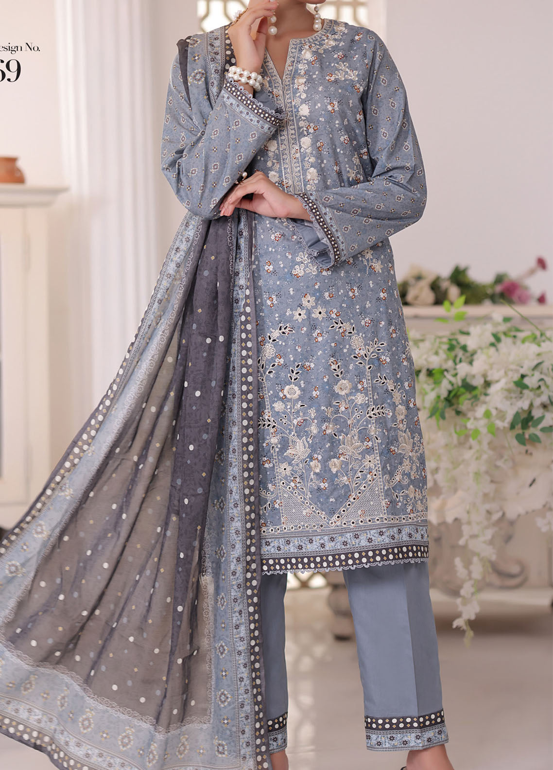 Misri by VS Textile Chikankari Lawn Suits Unstitched 3 Piece - VS25MEE 69 Misri by VS Textile Chikankari Lawn Suits Unstitched 3 Piece - VS25MEE 69