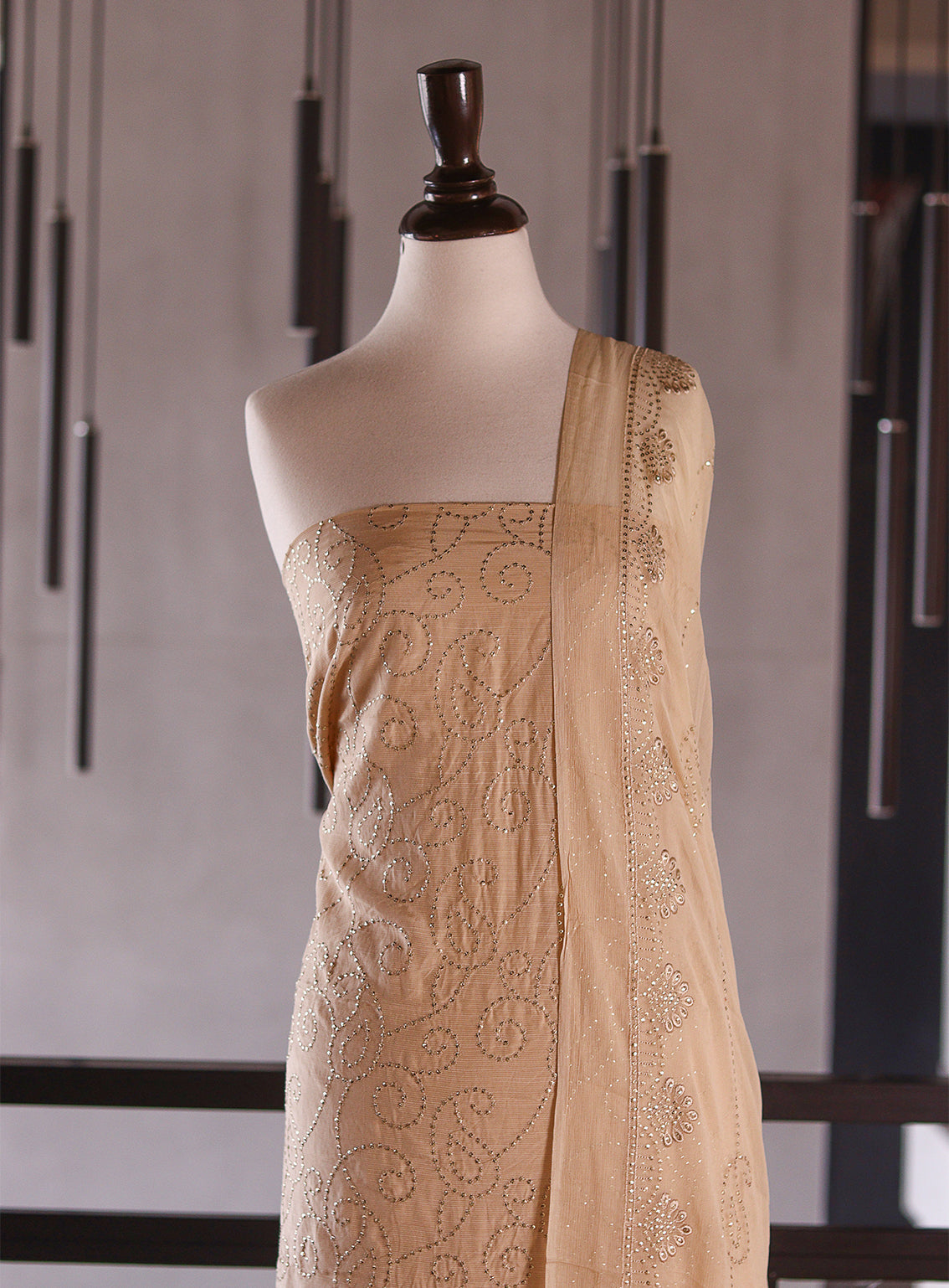 Moin Block Embroidered Raw Silk Suits Unstitched 3 Piece - MBLK25ERS 2588 FAWN Moin Block Embroidered Raw Silk Suits Unstitched 3 Piece - MBLK25ERS 2588 FAWN