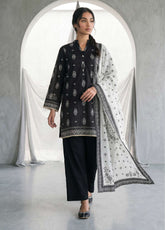 Monochrome By Zellbury Printed Lawn 3 Piece Unstitched Suit WUS26X30938